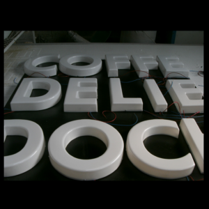 Coffe, Delie, Dock Vacuum Formed Letters