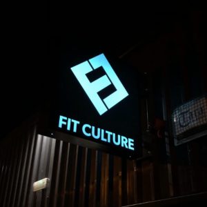 Fit Culture Lightbox with vinyl